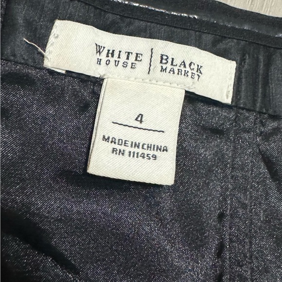 White House Black Market Bustier Strapless Top Black White Abstract Print - 4 - Picture 8 of 11